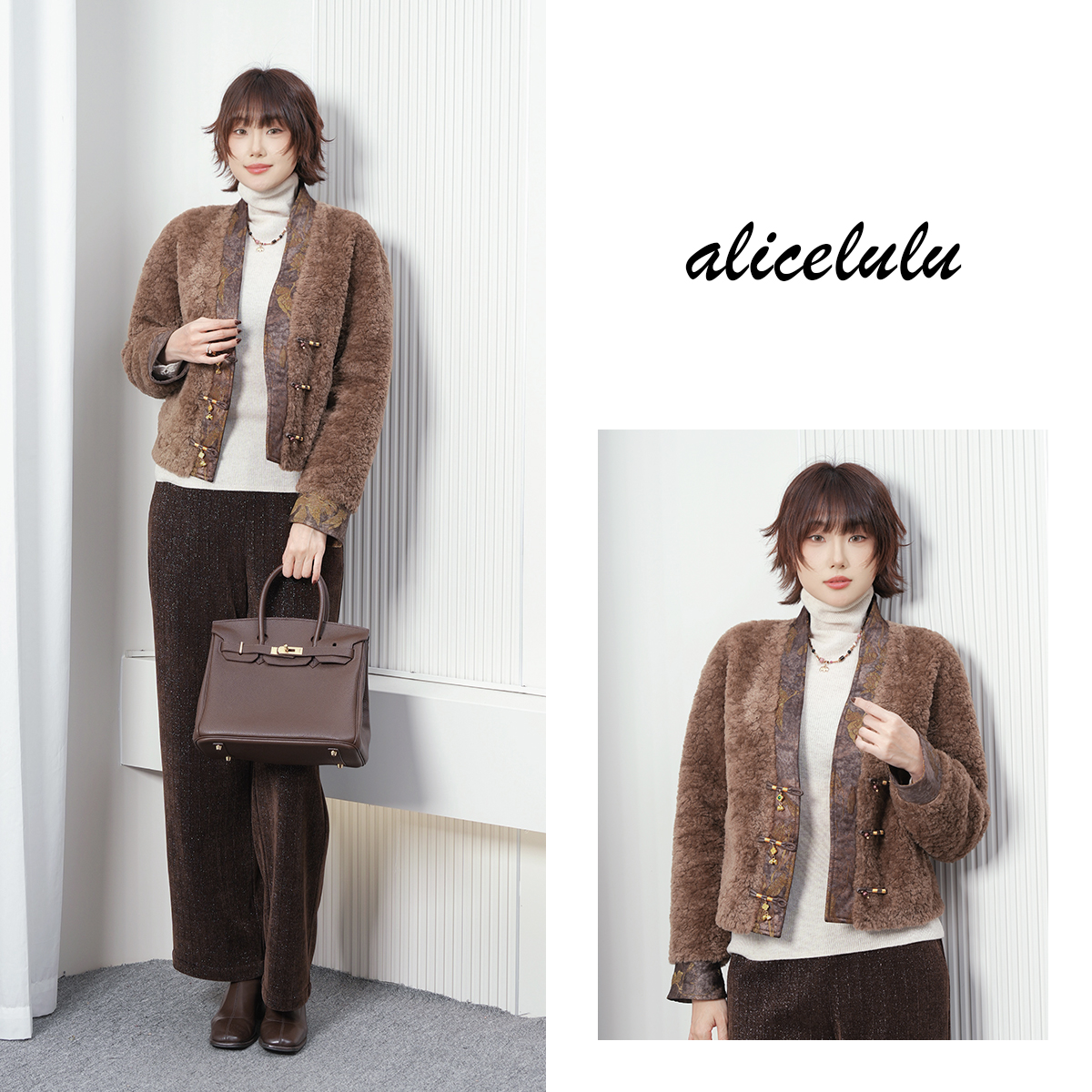 alicelulu惊鸿芳华.新中式外套典雅盘扣韵味提花S2145681Tr