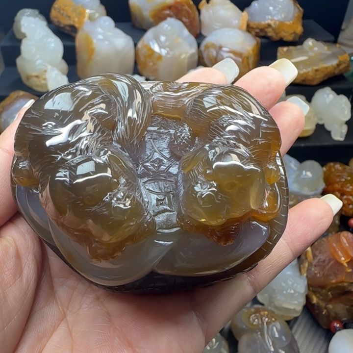 玛瑙/玉髓合金摆件