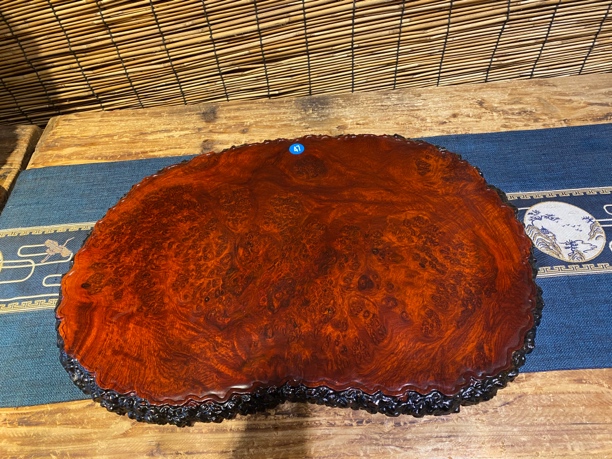 缅甸花梨干泡台茶盘茶具实木家具家用茶几家用尺寸53*37*1.8