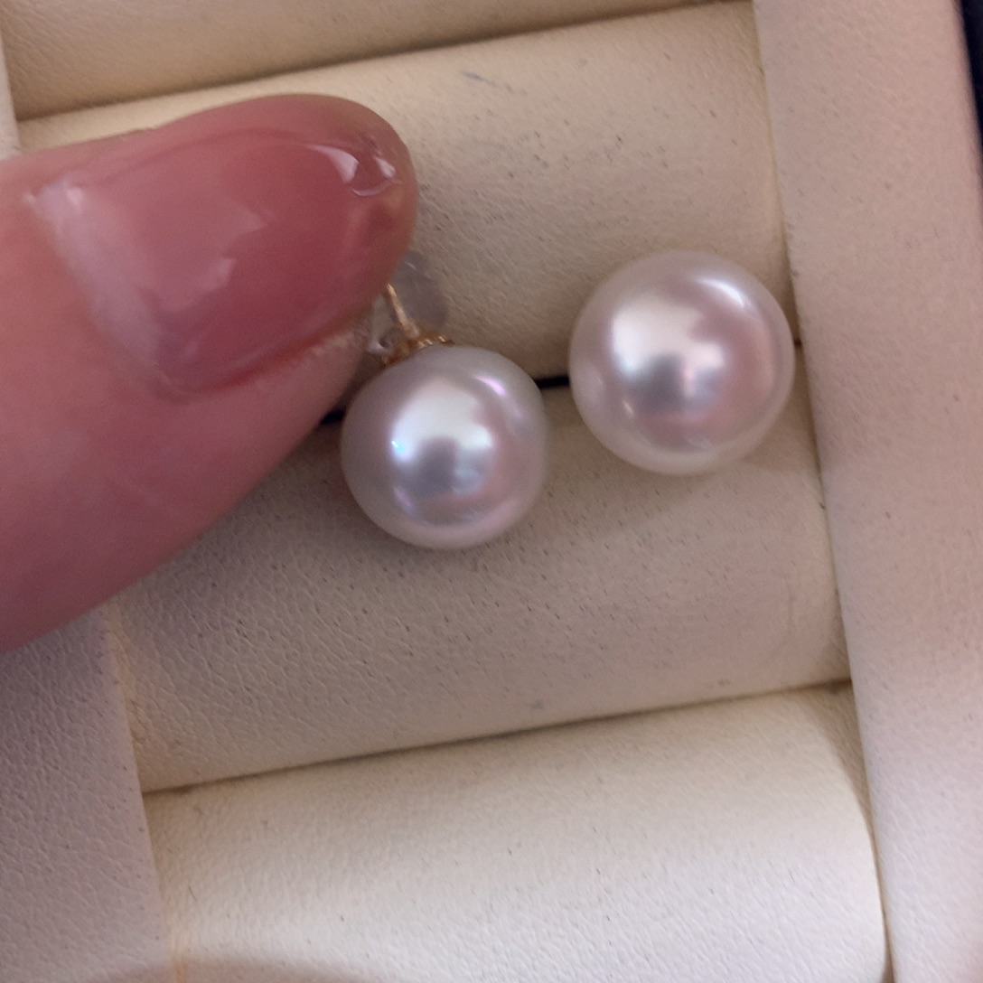 海水珍珠耳饰18K金镶嵌