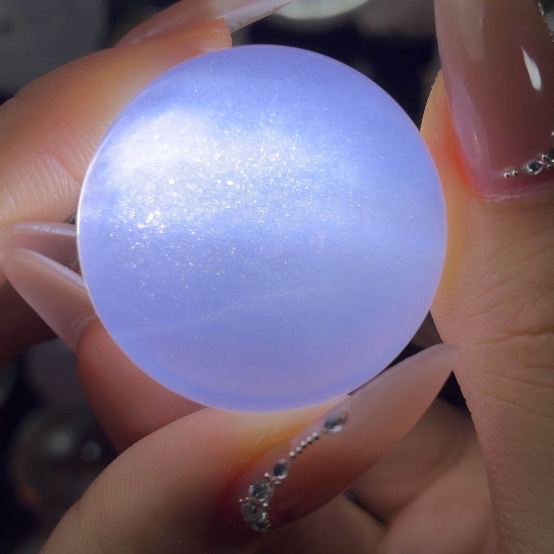 芙蓉石未镶嵌珠宝半成品冰透粉晶3.55