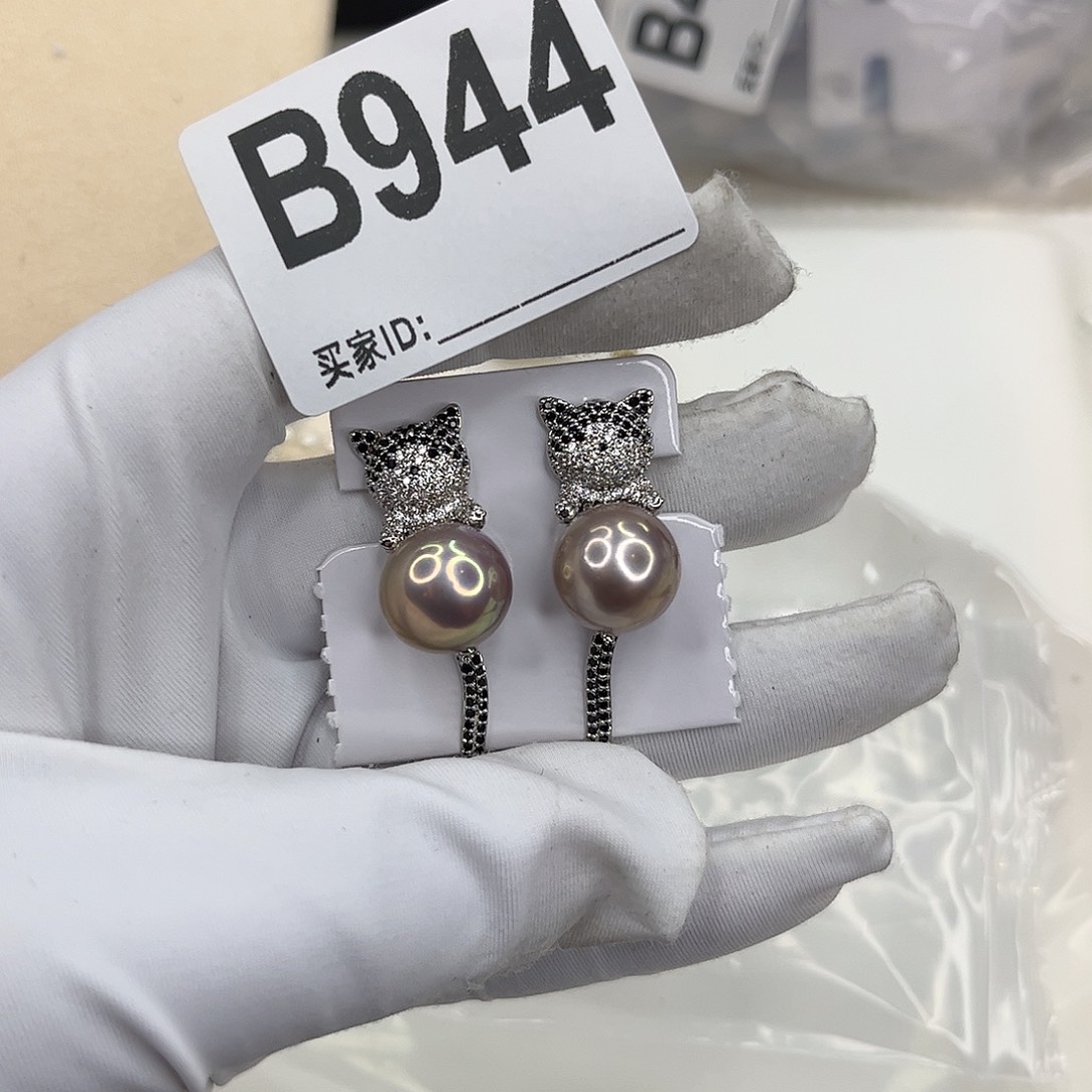 淡水珍珠耳饰合金