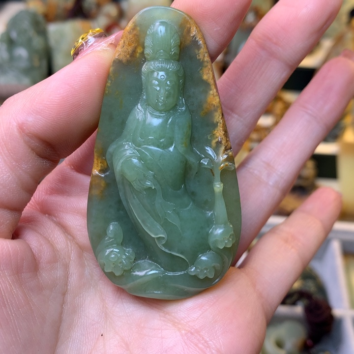 岫岩河磨玉（透闪石质玉）手链未镶嵌佛****