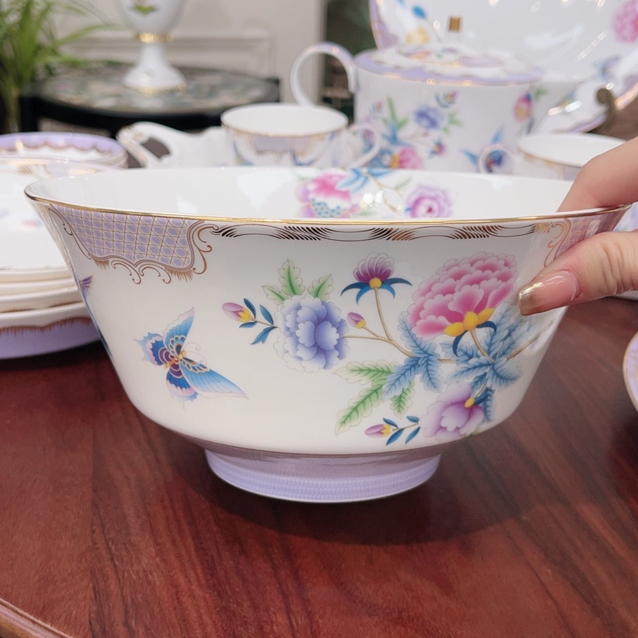 【闪购商品】瓷片22厘米汤碗————————-