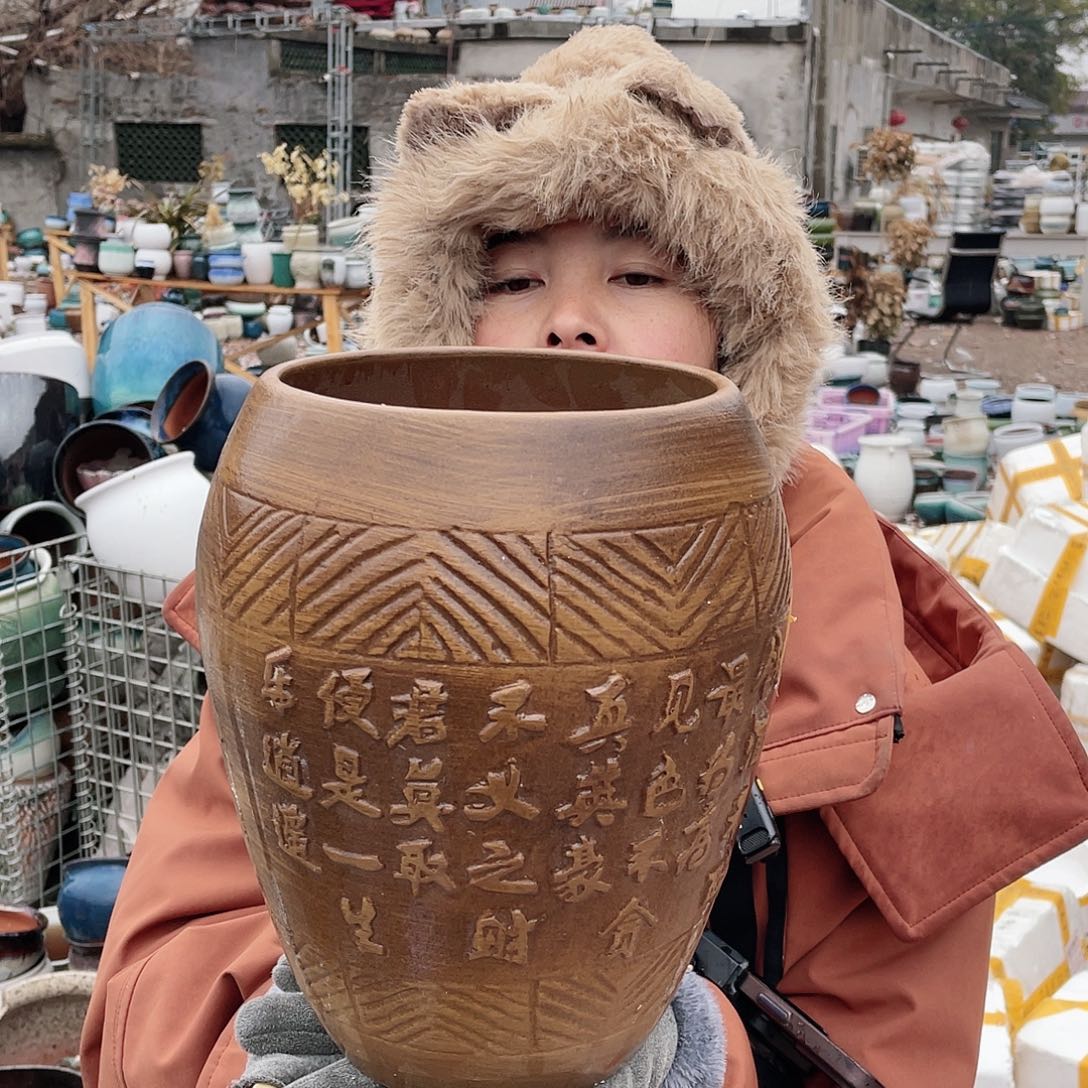 红陶王嫂花盆0126-246