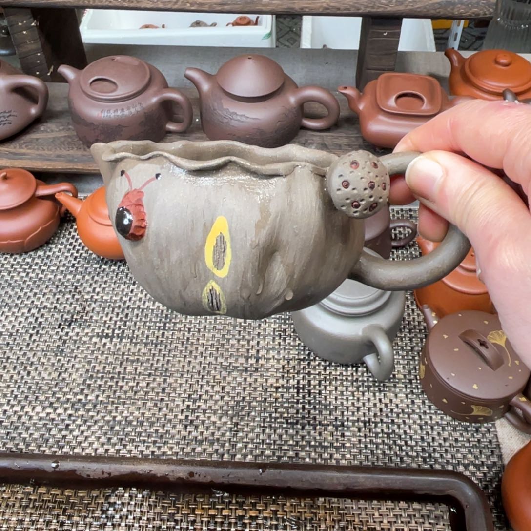 紫砂茶壶宜兴原矿紫砂手工制220