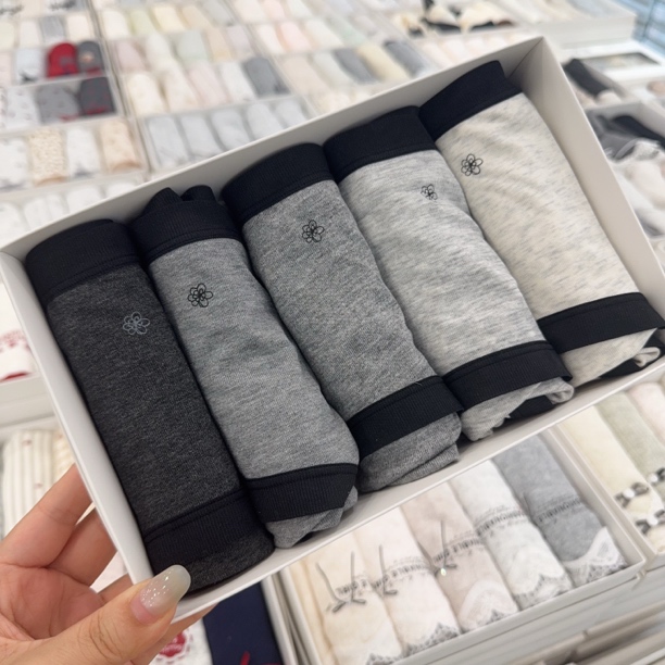 5条装中高腰中腰集合软糯亲肤包臀舒适韩系高弹力女内内