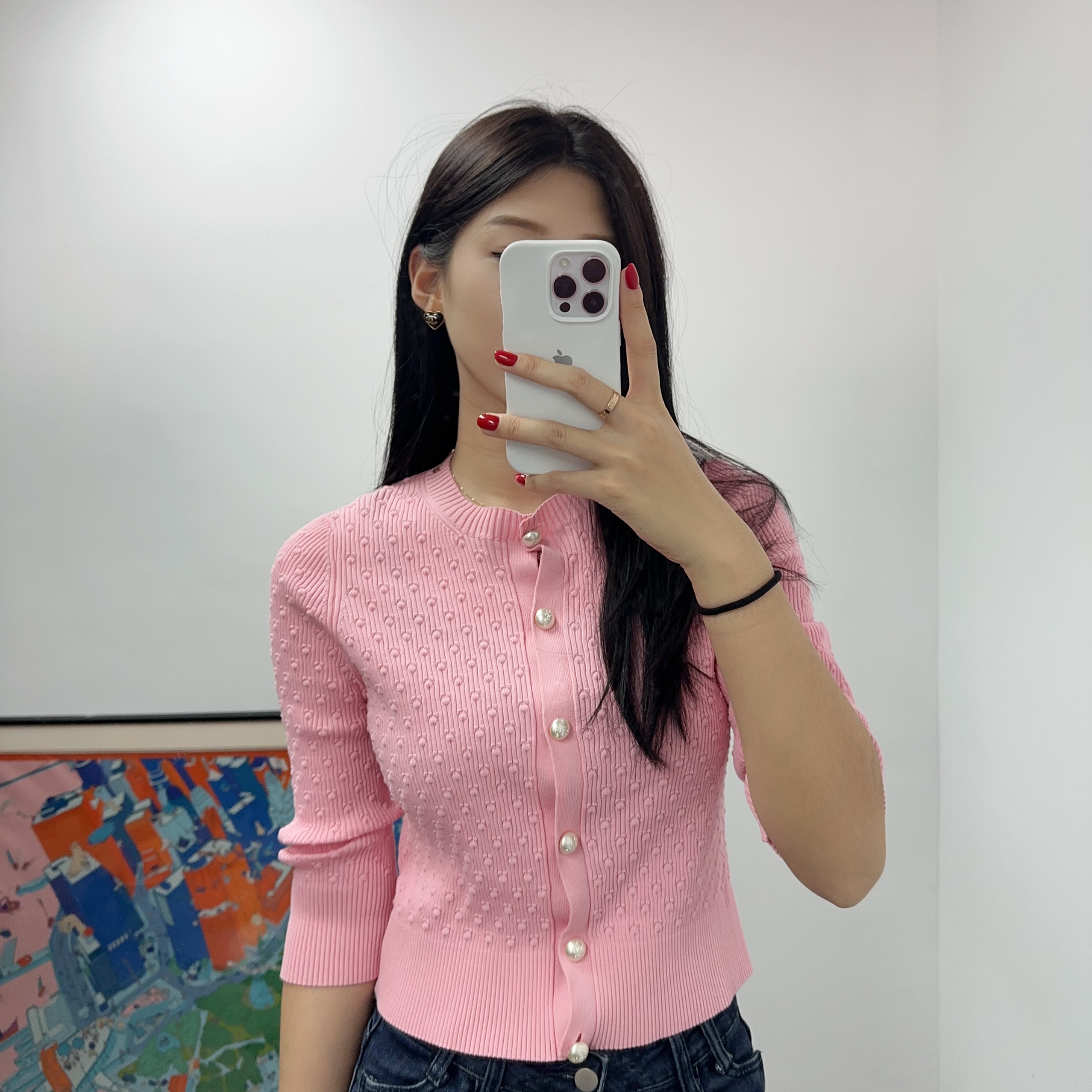 95新 Chanel/香奈儿 粉色针织衫36码/251102LMZAB34