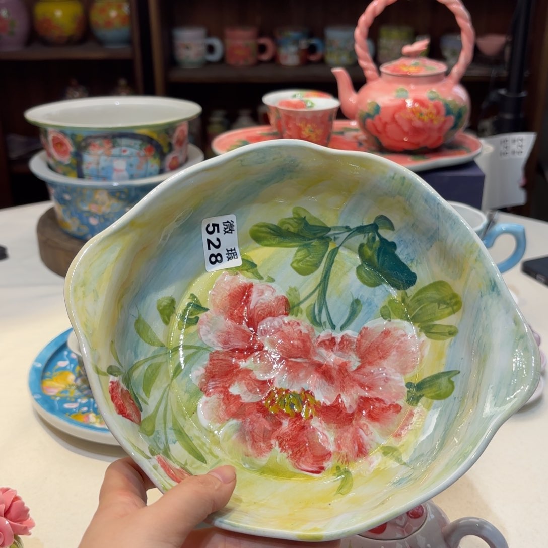 景德镇手绘高温釉下彩陶瓷茶具