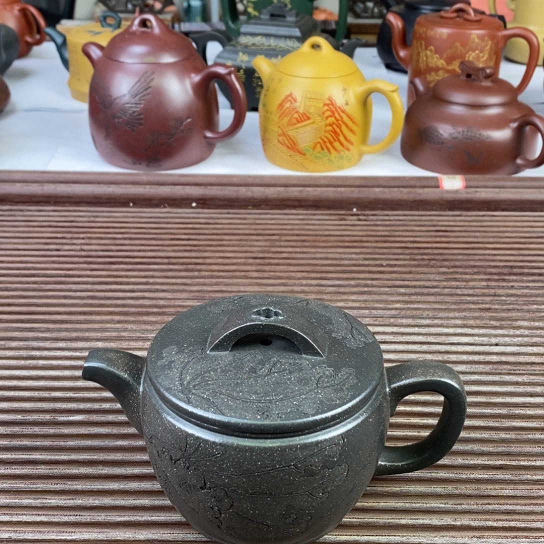 紫砂茶壶白7 汉瓦