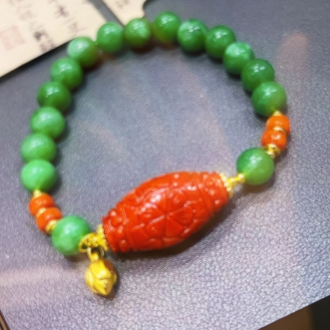 翡翠未镶嵌手串炸