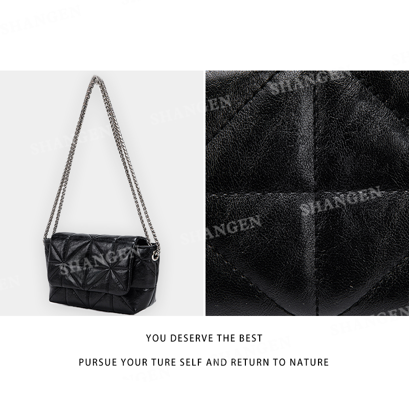 【尚恩CC】QYX-81504-黑色-轻奢时尚女士新款手提单肩斜挎包