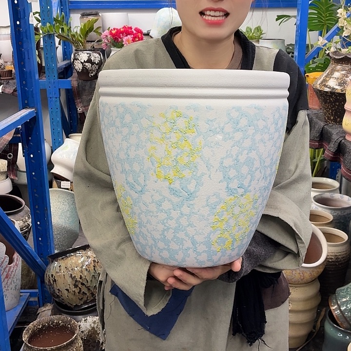 30×30 -粗陶花盆有孔-买买买