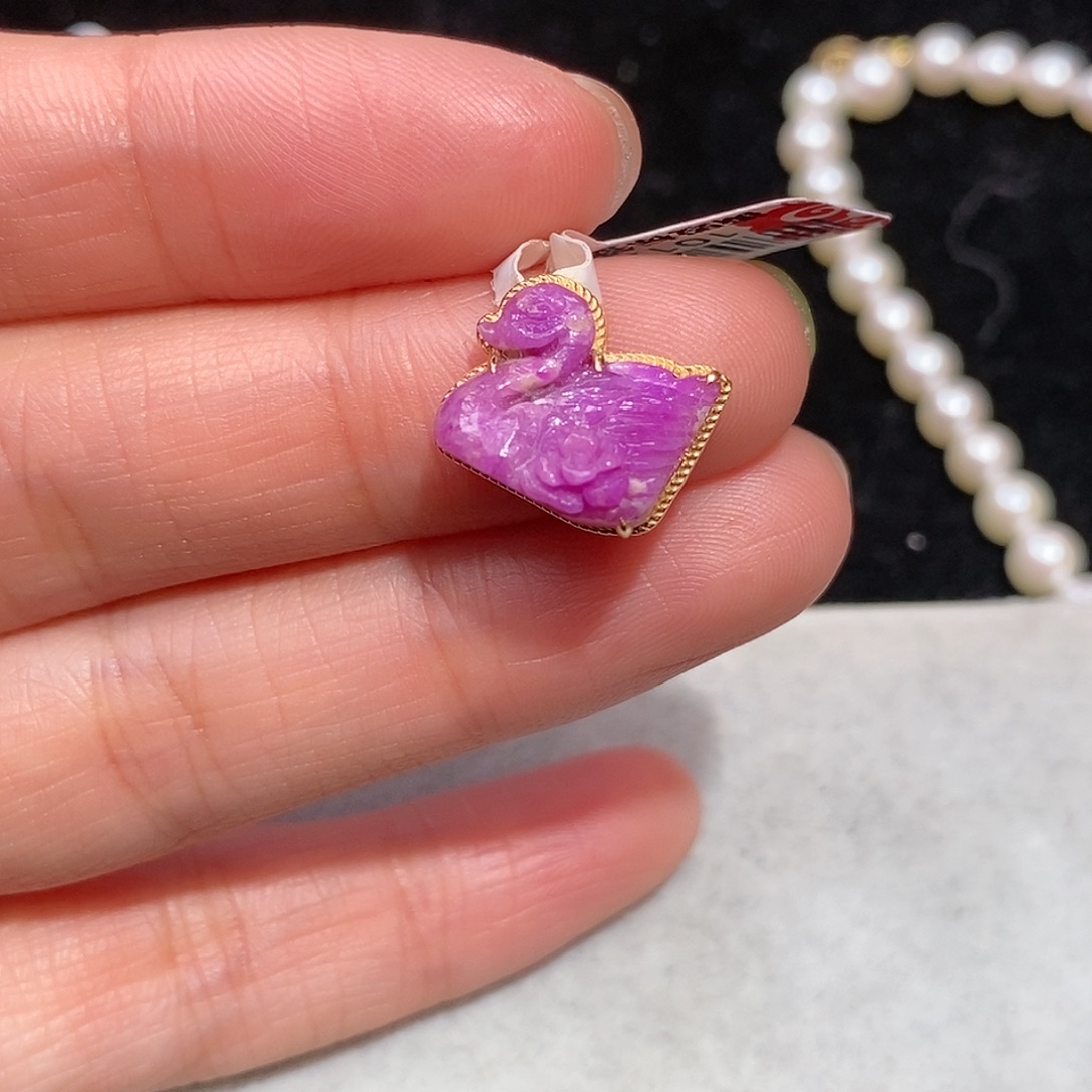 苏纪石（舒俱来）18K金镶嵌吊坠(不含链)