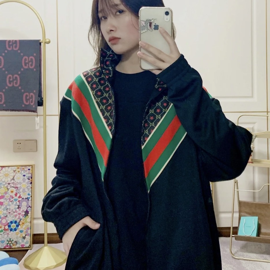 99新 GUCCI/古驰 V型织带星星夹克 S码 GM000936
