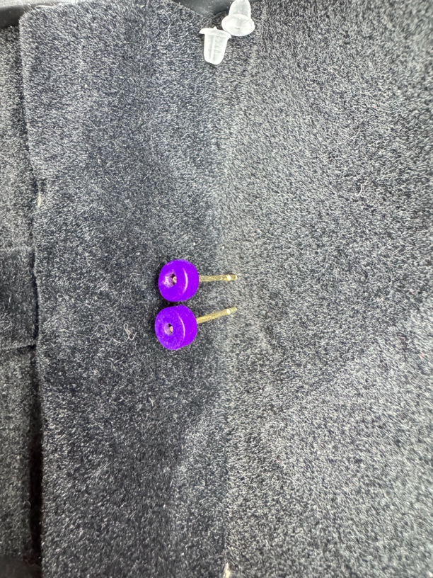 【福缘】精品福利皇家紫耳钉多样性发其一-A003