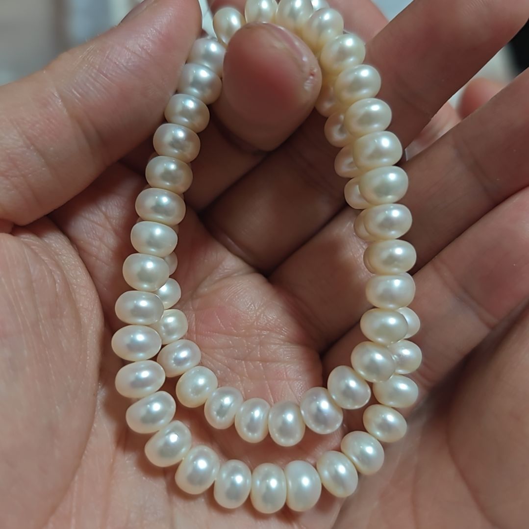 淡水珍珠项链银S925镶嵌是**吖