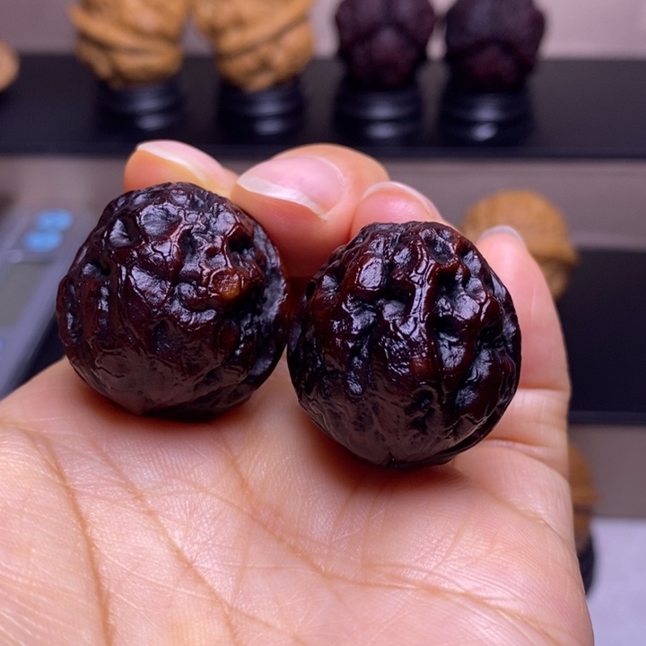 把件文玩核桃脑纹青蛙地闷59