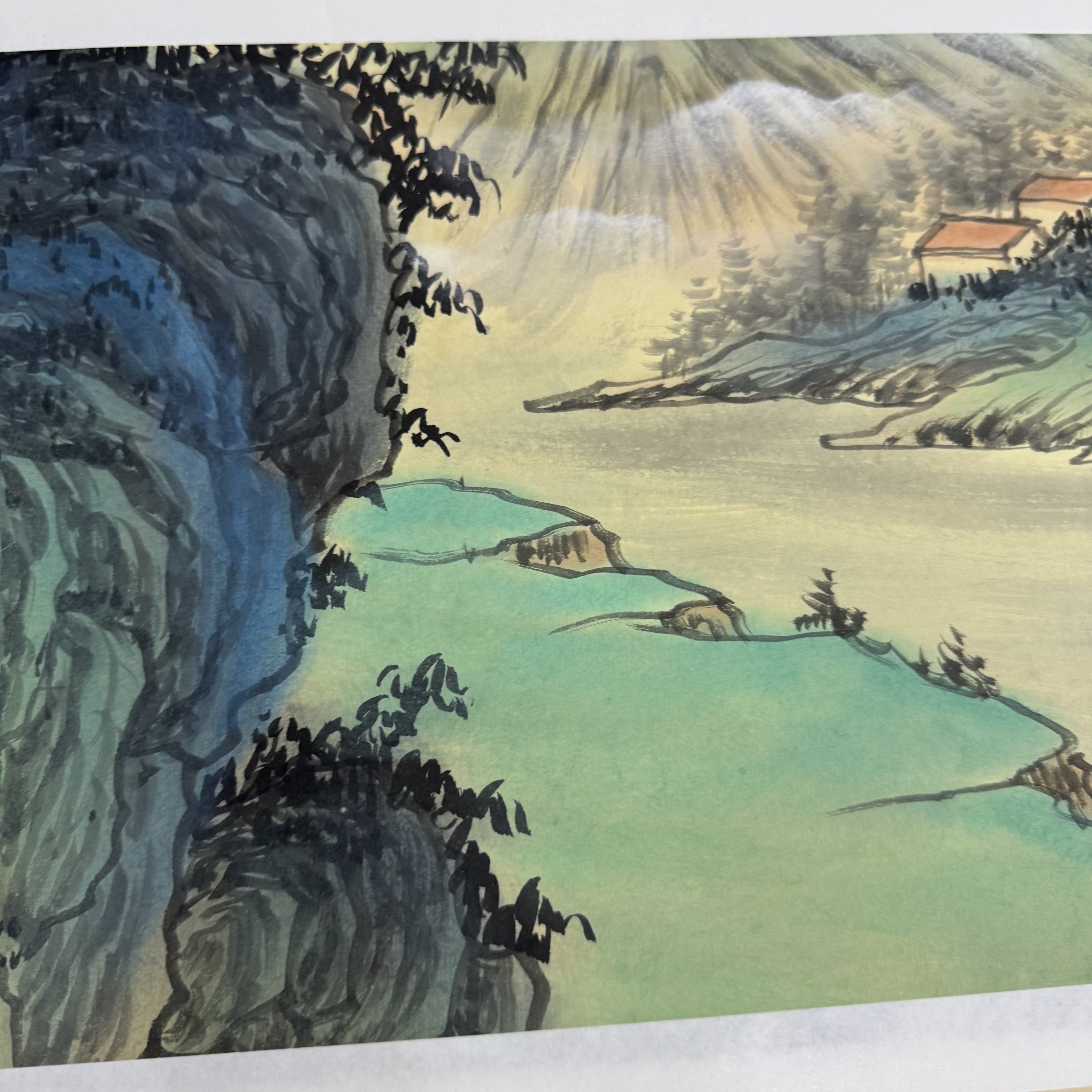 沈石田绘画0.5pc山水+书法