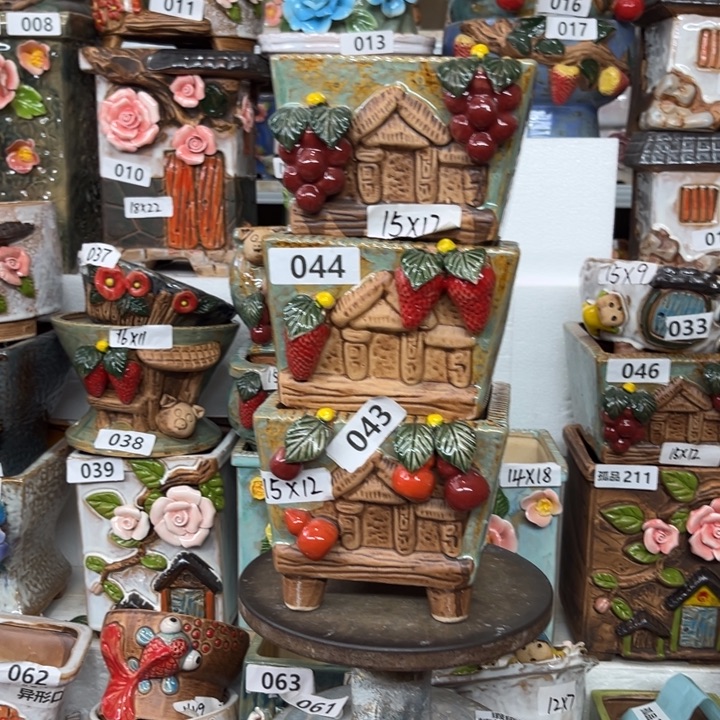 紫砂花盆粗陶材质多肉花盆