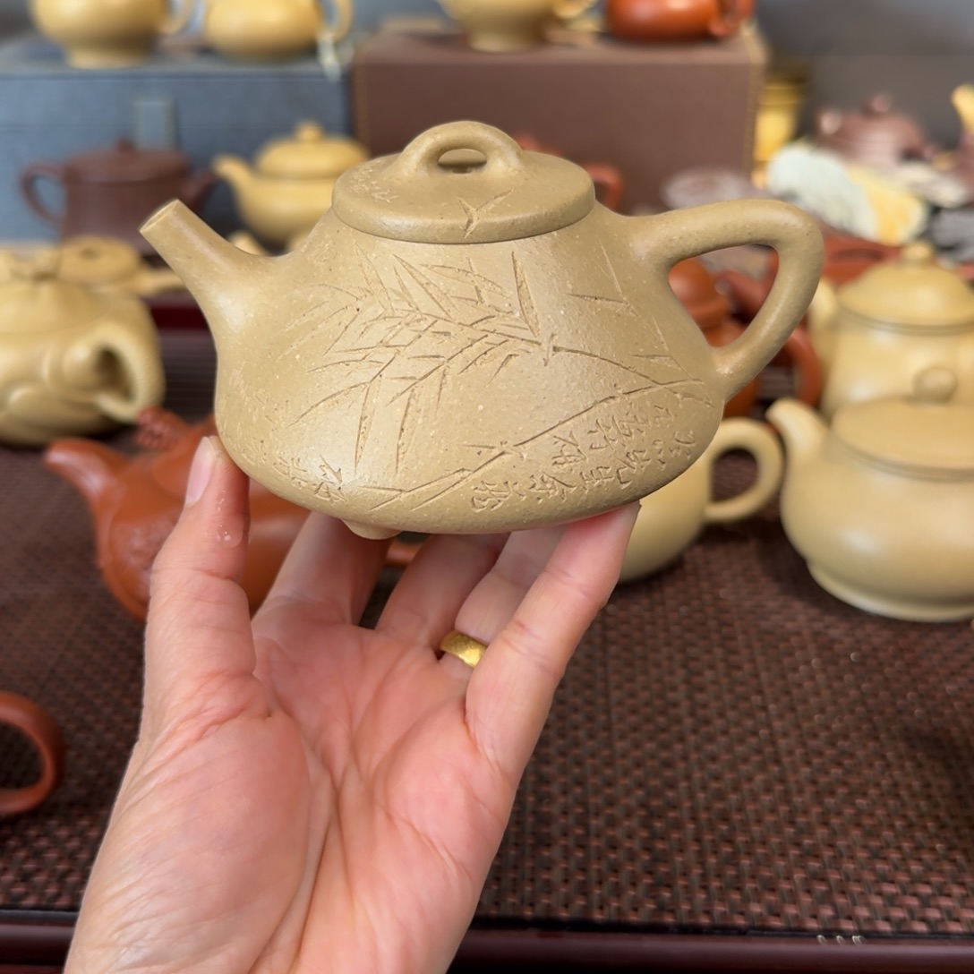本山绿泥茶壶梨皮200毫升
