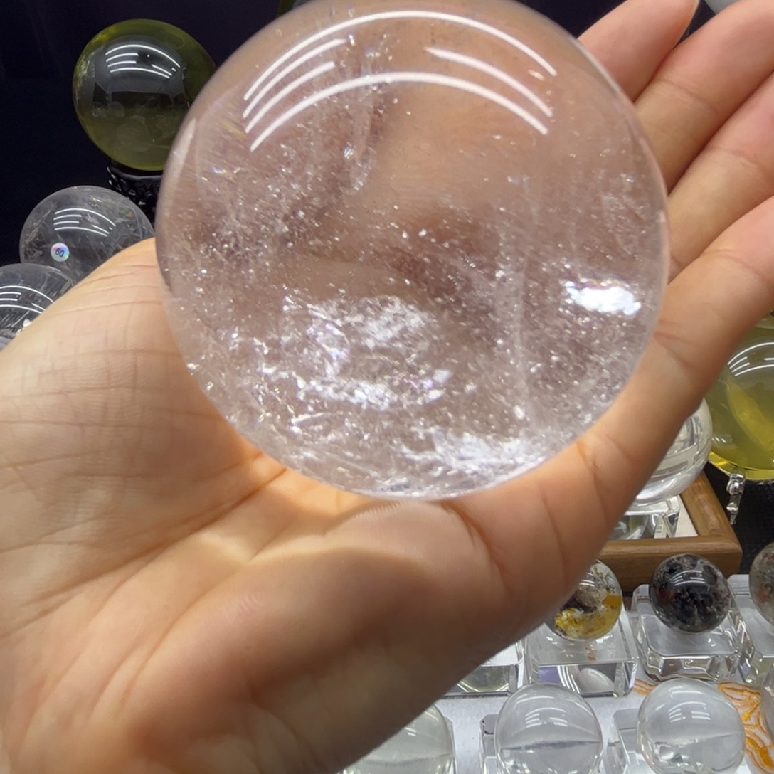 水晶珠宝半成品未镶嵌6.5公分