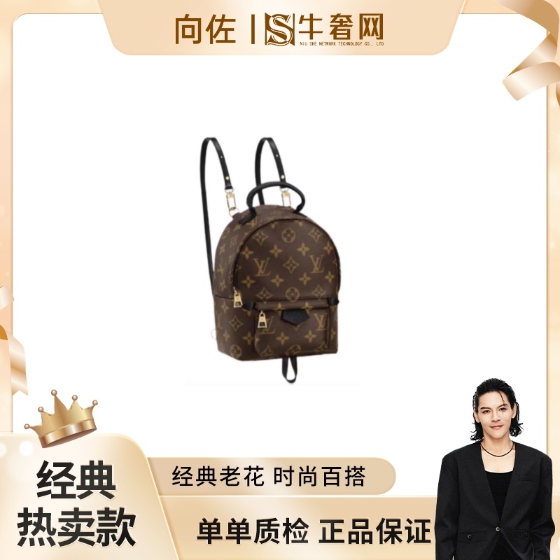 99新 LouisVuitton/路易威登 【向佐奢品】老花mini双肩小书包