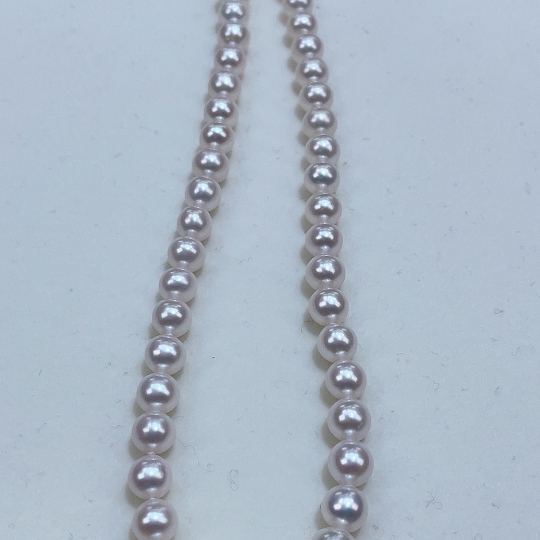 淡水珍珠颈饰银S925镶嵌6.5m炫彩极光干净