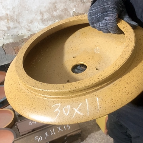 紫砂花盆手工制作