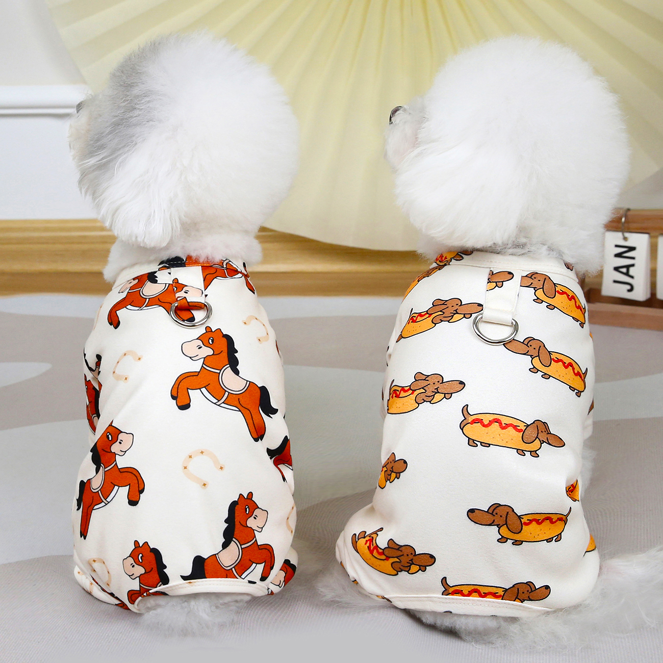 狗狗衣服四脚春夏装热狗居家服泰迪比熊小型犬宠物春夏季薄款睡衣