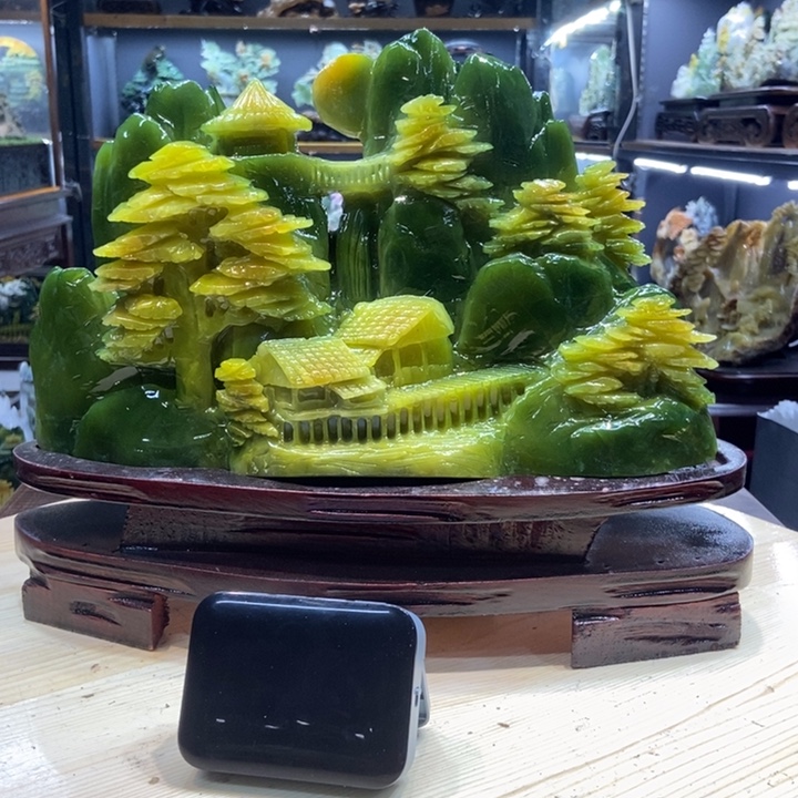 明***好玉家居摆件玄关摆件