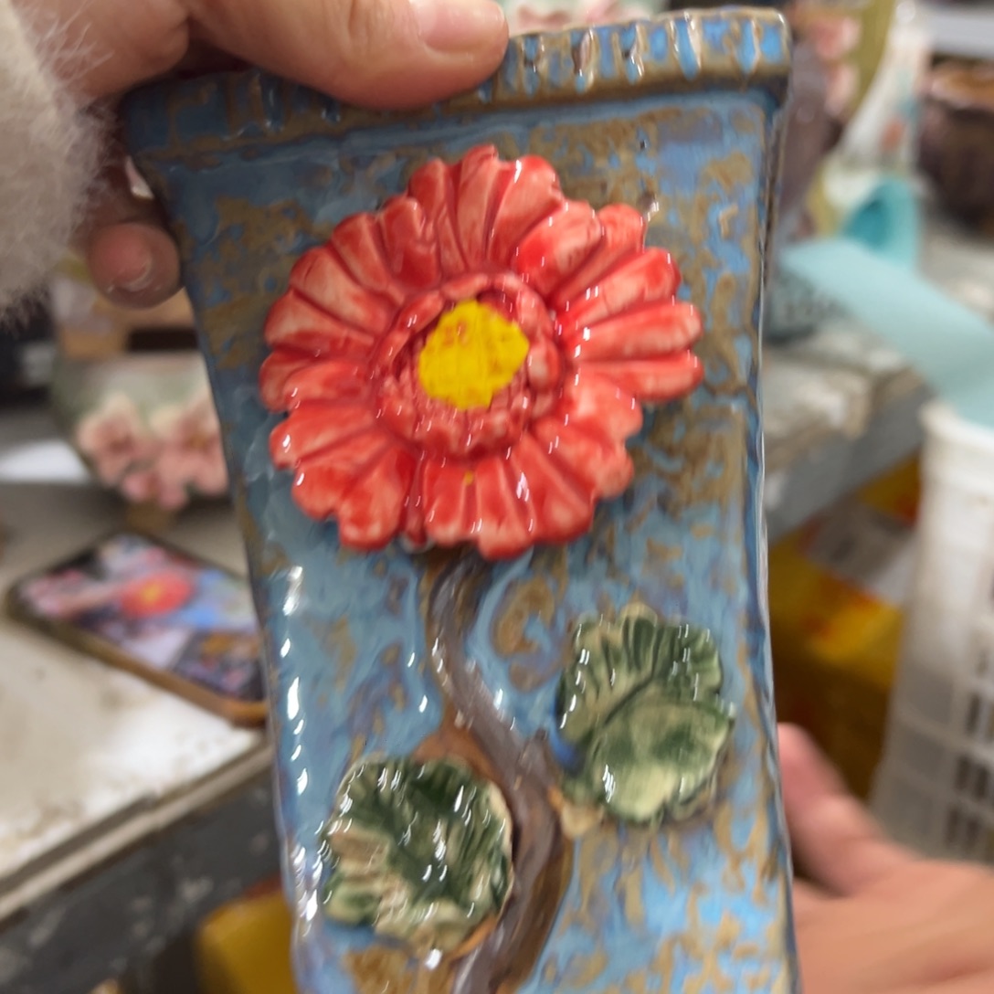 瑕疵345 满20米秒退拉黑花盆