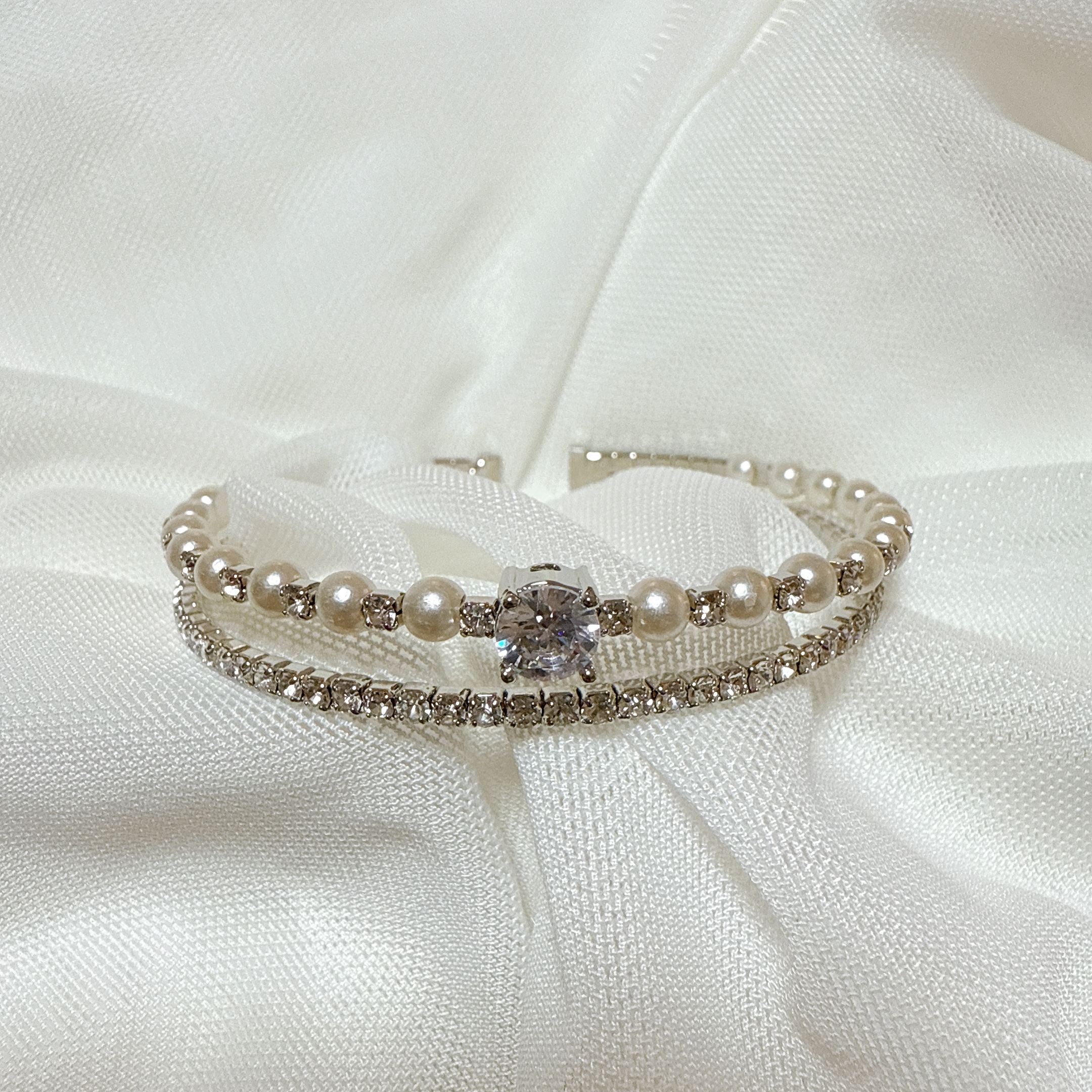 铜合金合成锆石手镯 【雨桐高奢】手镯YT01564