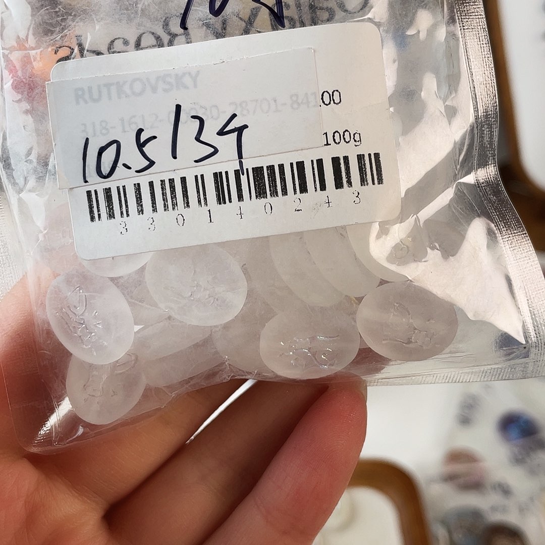 琉璃进口捷克白色三颗