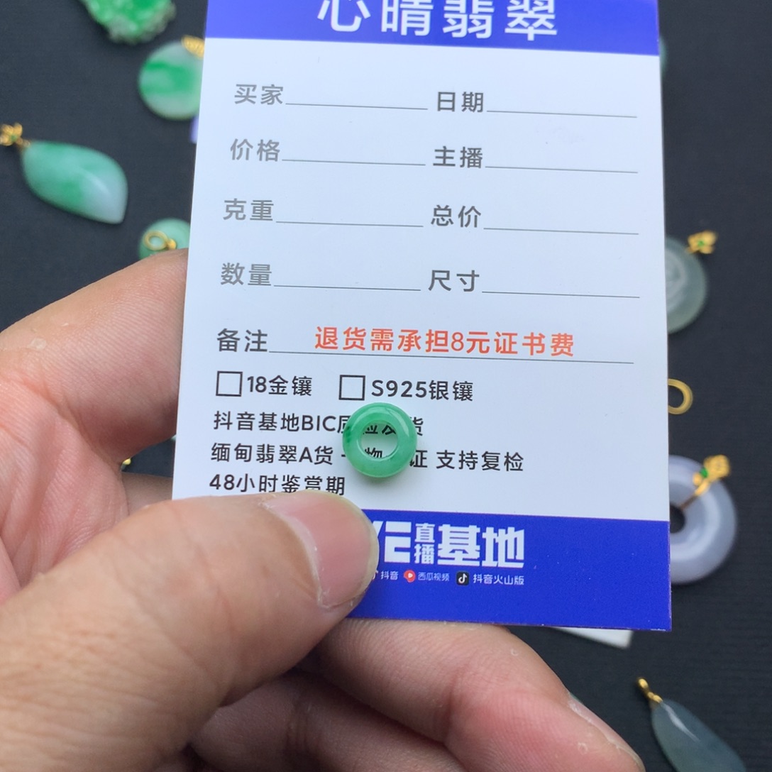 诗****翡翠未镶嵌颈饰甜甜圈