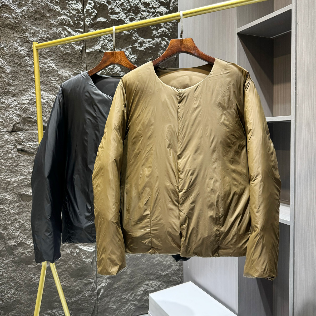 高充绒羽绒服冬季男士简约时尚百搭日系圆领潮流INS休闲保暖外套