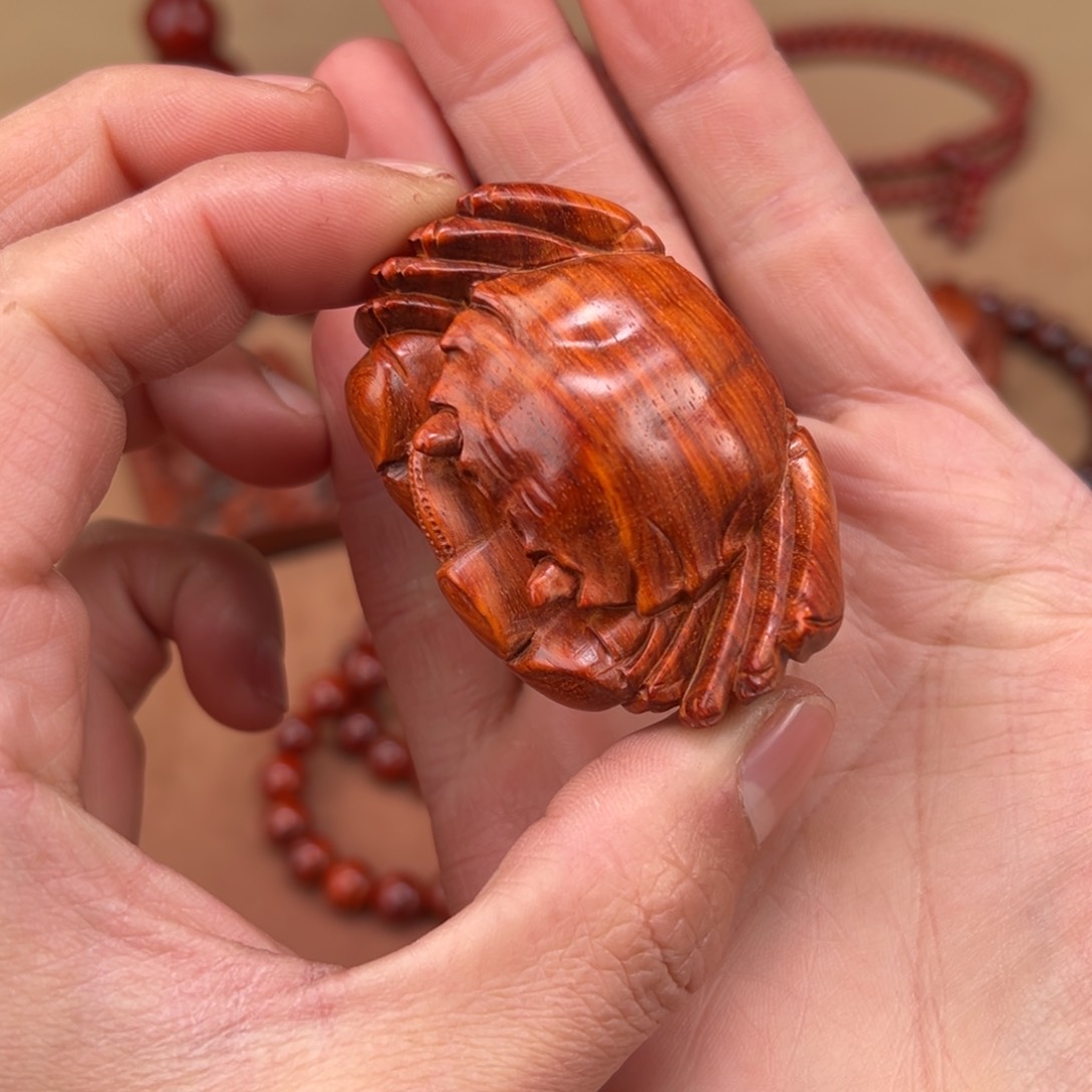 檀香紫檀（小叶紫檀）把件螃蟹，198