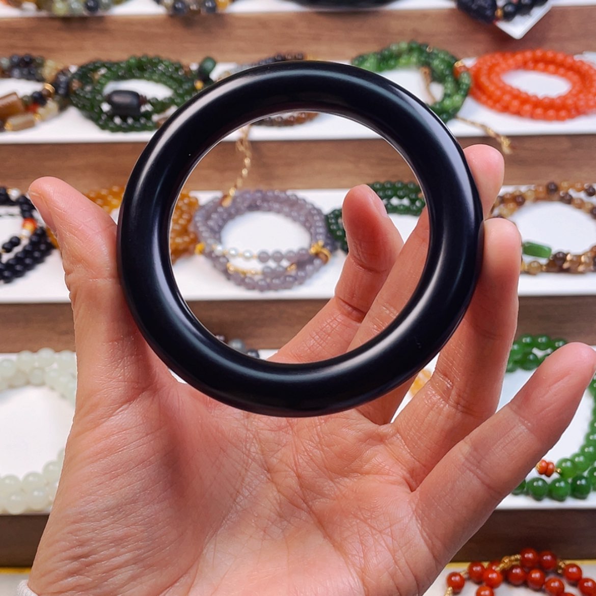 【闪购商品】和田玉手镯未镶嵌55手围