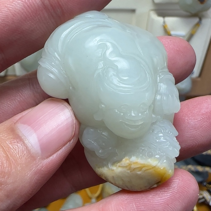 S***K和田玉未镶嵌颈饰