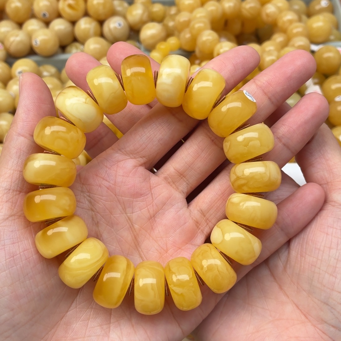 蜜蜡未镶嵌裸石18+蜜蜡手串