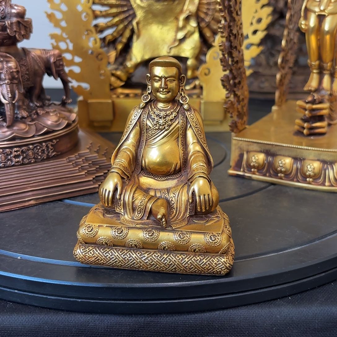 玛尔巴上师鎏金摆件