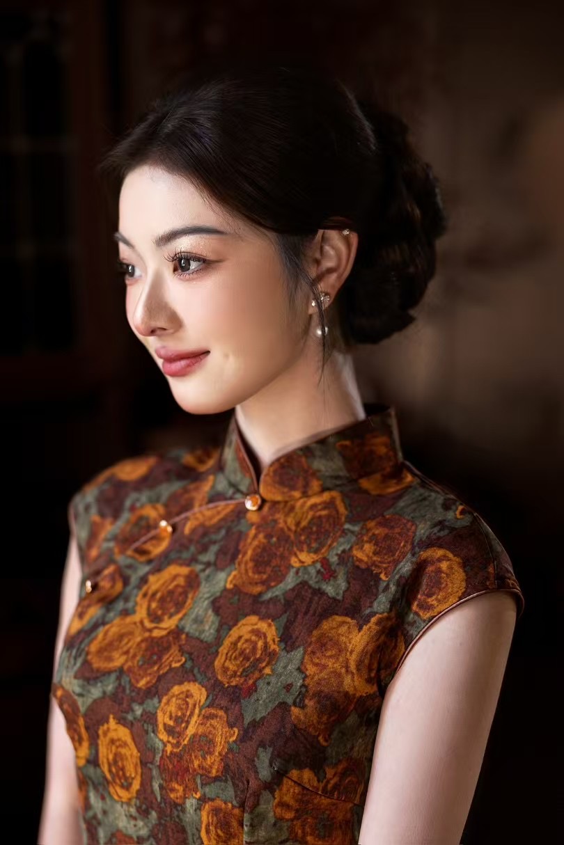 SQS【千】复古旗袍老上海新中式2025春夏新款改良款气质日常