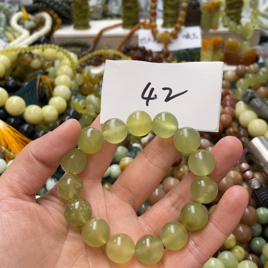 蛇纹石玉手链未镶嵌