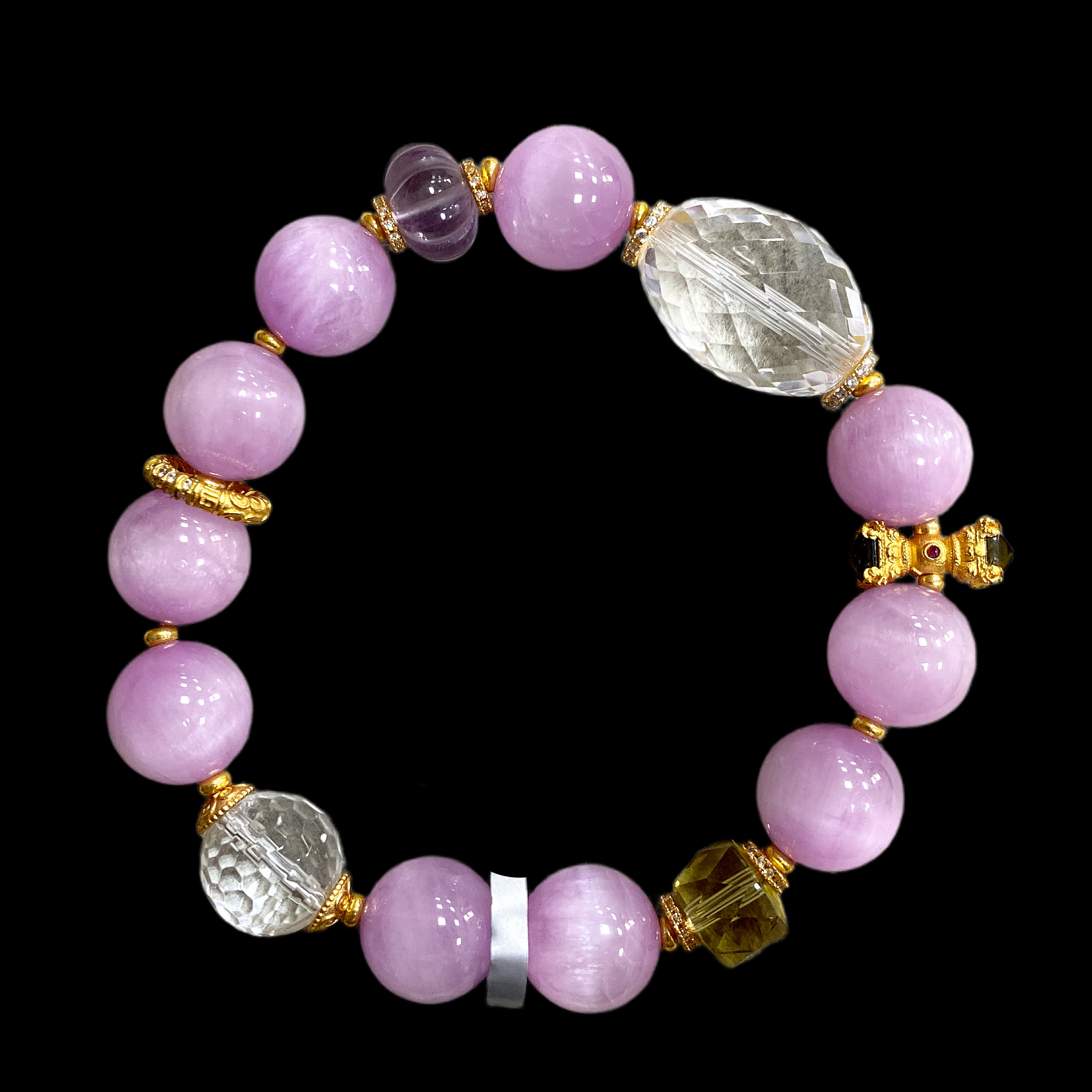 N3208紫锂辉手串多样性发一