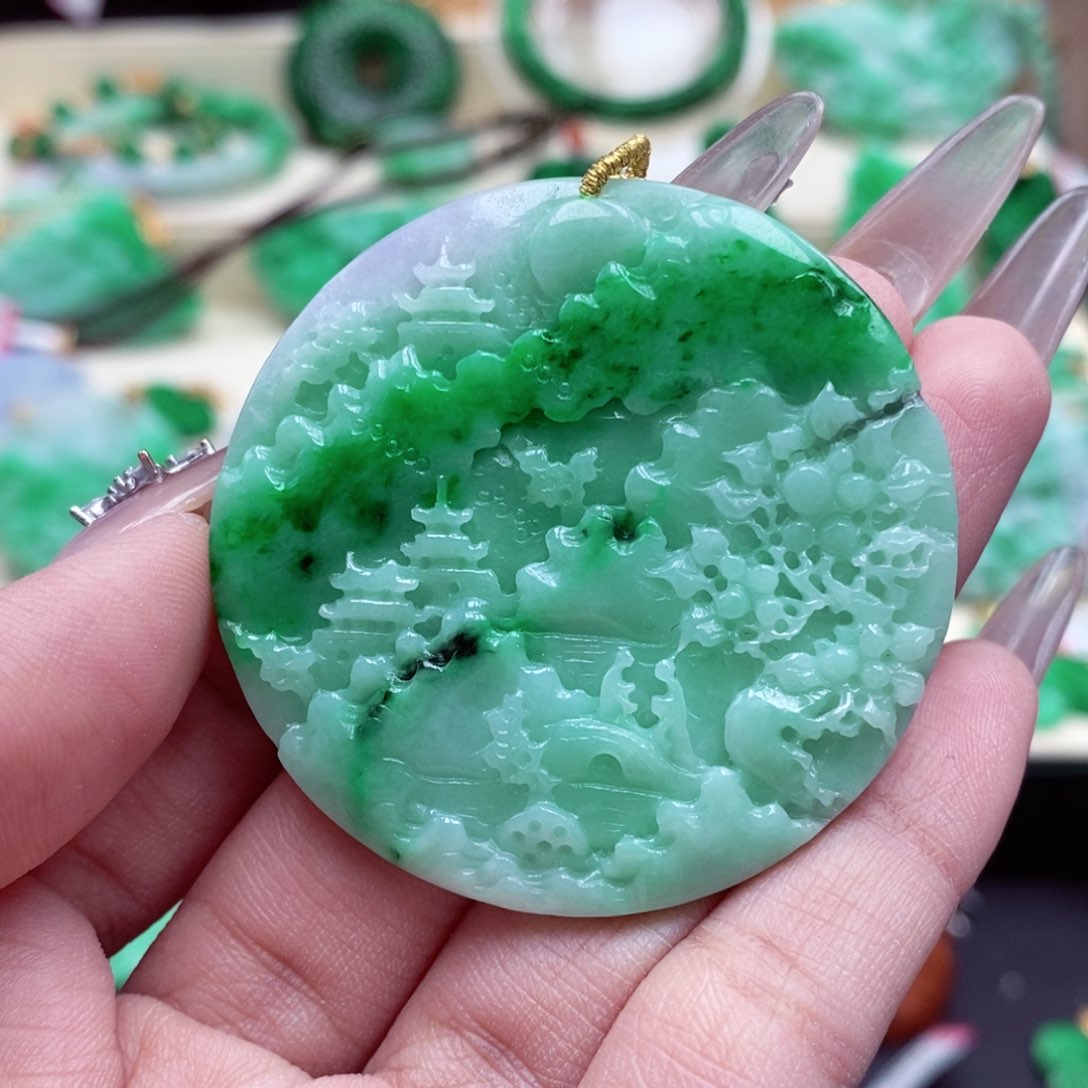 颈饰未镶嵌翡翠翡翠吊坠