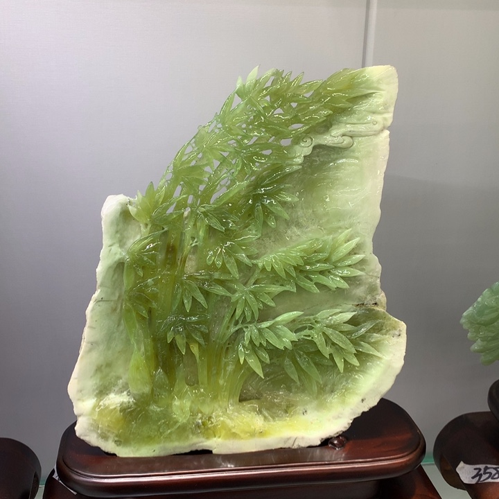 玉家居摆件寓意竹报平安