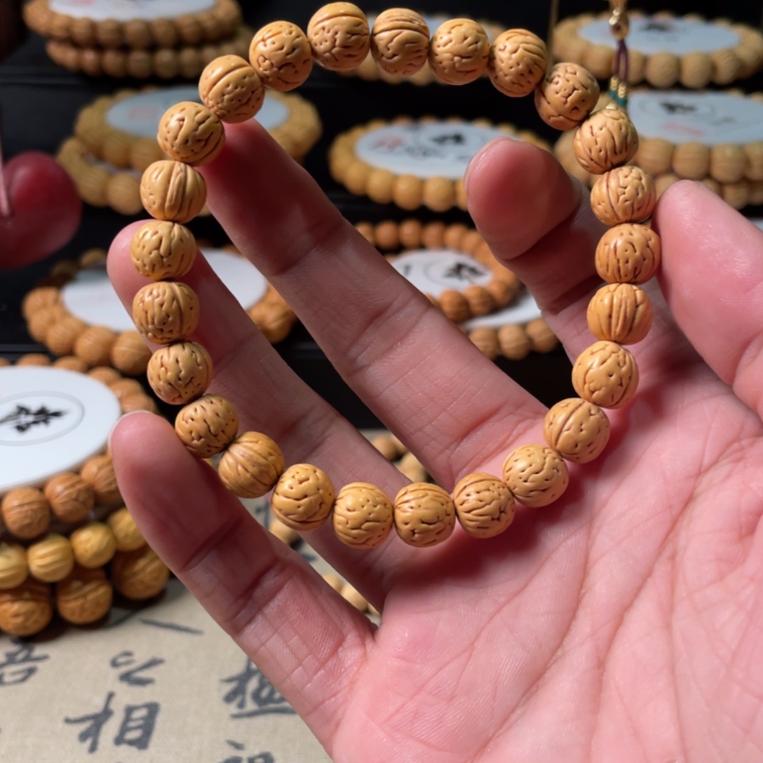 A***.手串桃核野生黄桃王14#