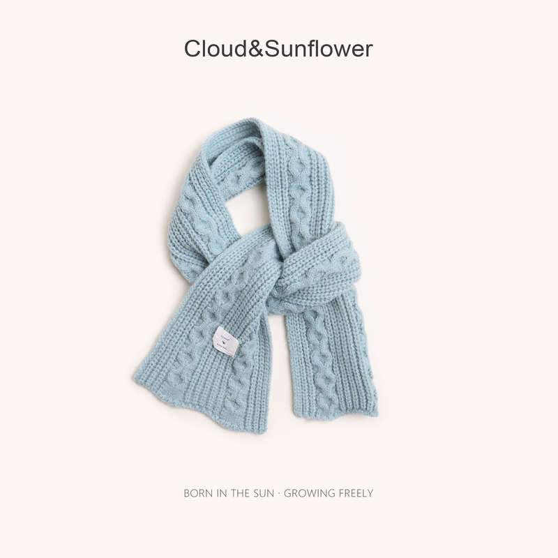 【云朵小葵】女童冬季新款纯色百搭休闲围巾555440