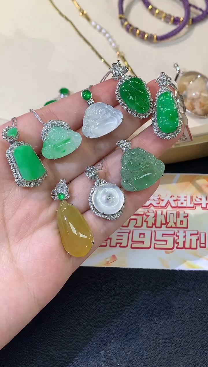 【彩虹盘】翡翠-18K金-多样性发一件-XY-AH12|CXQ21