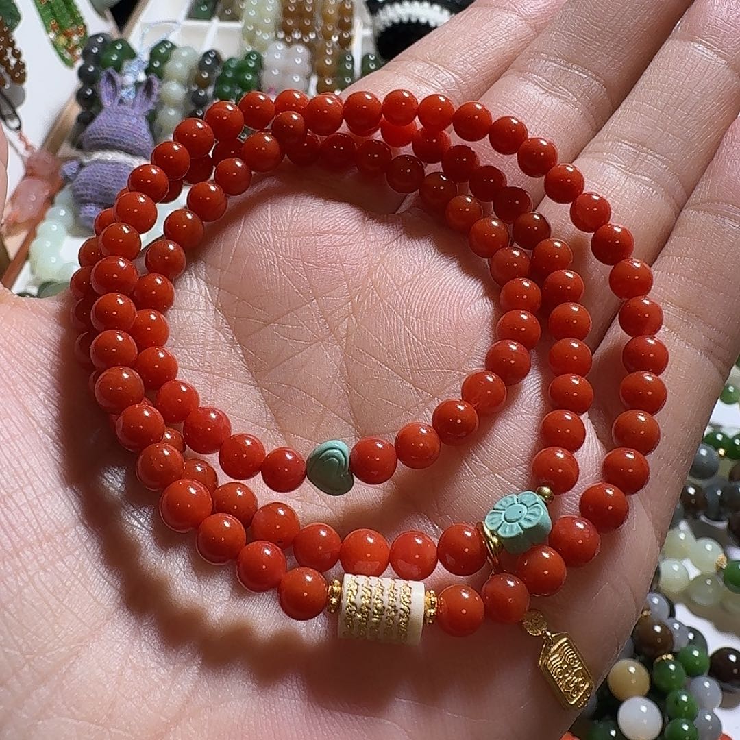 南红玛瑙未镶嵌手链